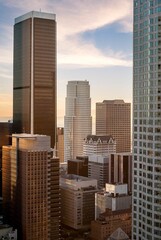 Poster - Cityscape Los Angeles surrounded by buildings