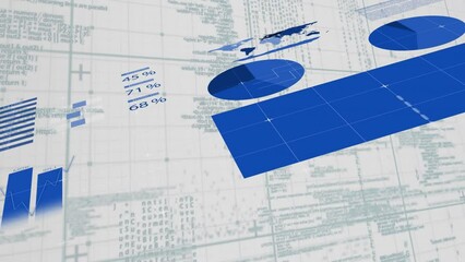 Poster - Animation of statistical data processing over grid network against grey background