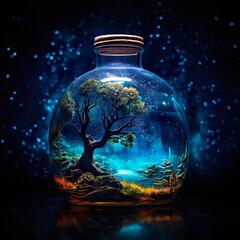 univers inside bottle