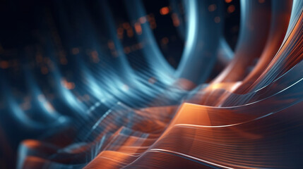 Poster - modern digital abstract 3d background. can be used in the description of network abilities, technolo