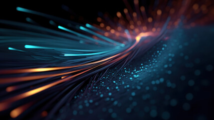Aufkleber - Modern digital abstract 3D background. Can be used in the description of network abilities, technological processes, digital storages, science, education, etc.