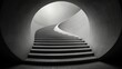 Leinwandbild Motiv Spiral staircase, Modern Architecture detail Abstract Background. Generative AI.