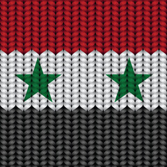 Wall Mural - Flag of Syria on a braided rop.