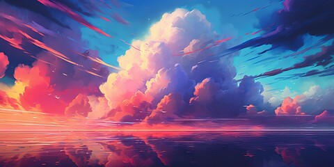 Canvas Print - sunset over the ocean