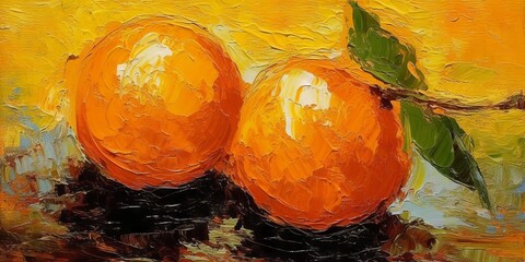 Canvas Print - orange painting