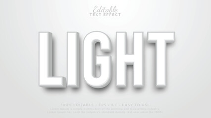 Aufkleber - White 3d editable text effect