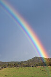 Fototapeta Tęcza - ニュージーランド　ファラリキ・ビーチへと向かう道中で見えた虹