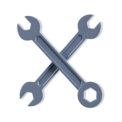Poster - 3D Wrenches. icon isolated on white background. 3d rendering illustration