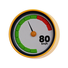 Aufkleber - 3d dashboard. icon isolated on white background. 3d rendering illustration