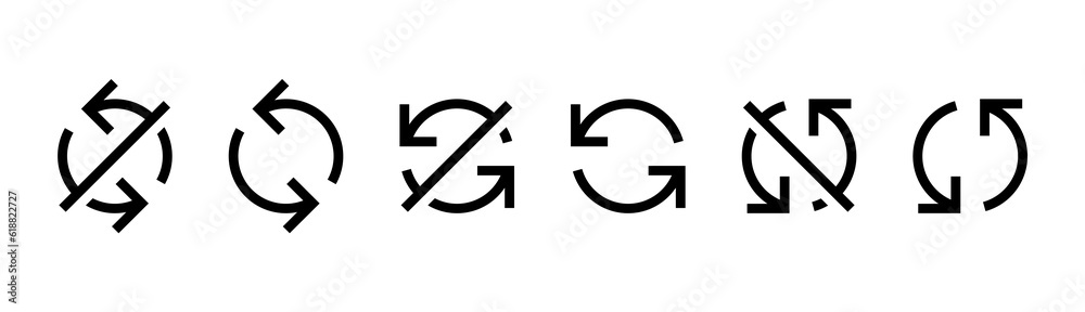 Refresh icon, sync repeat and reload arrow rotation icon symbol ...