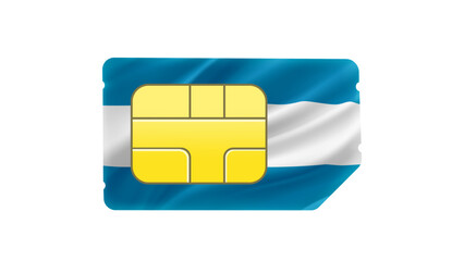Poster - Mobile operator SIM card with Argentina flag. 3d vector illustration