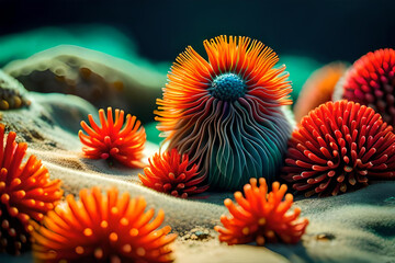 Wall Mural - tropical growth on a coral reef