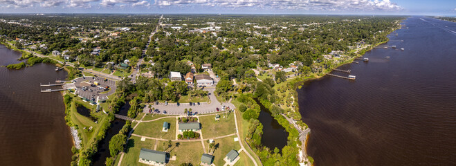 Wall Mural - Aerial drone photo of a park in Daytona Beach, Florida