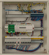 Electrical panel with multi-colored wires