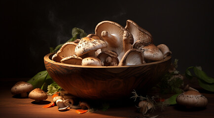 mushrooms in a bowl generativa IA