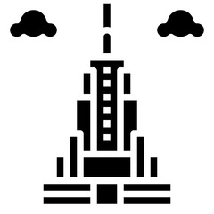 Poster - EMPIRE STATE BUILDING line icon,linear,outline,graphic,illustration