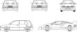 © TSANI - Sketch vector illustration of a detailed car vehicle transportation tool for urban driving