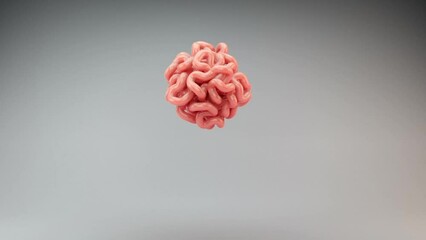 Wall Mural - brains growth in a 3d animation