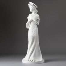 Ornamental Porcelain Figurine Very Fine Design Full Body Generative Ai