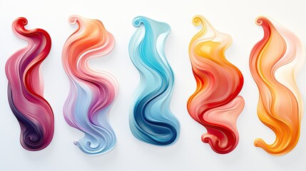 Poster - Abstract liquid shape. Set of modern graphic elements. abstract background with waves