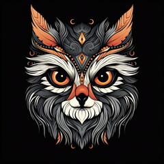 Canvas Print - wolf head illustration