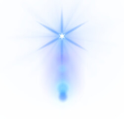 Wall Mural - star of jesus with rays of light on transparent background