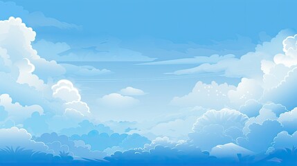 Wall Mural - blue sky and clouds
