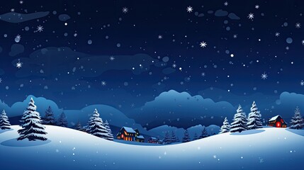 Poster - christmas wallpaper backgroundwinter landscape with christmas tree