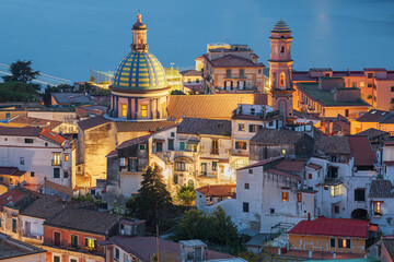 Wall Mural - Vietri Sul Mare, Italy town skyline on the Amalfi Coast