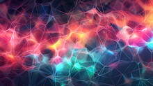 虹色のデジタルネットワークのイメージ背景　Generative AI