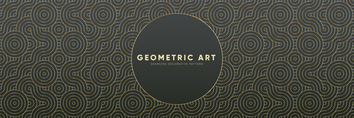 Wall Mural - Bold Geometric Pattern Background with Traditional Asian Motifs. Seamless Menswear Vector Design.