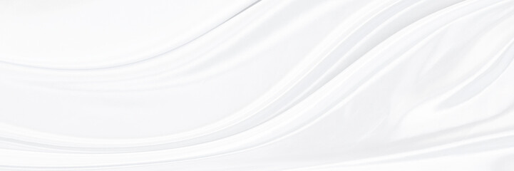 white gray satin texture that is white silver fabric silk panorama background with beautiful soft bl