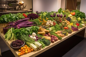 Sticker - freshly picked vegetables arranged in eye-catching display, created with generative ai