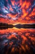 © Alfazet Chronicles - vibrant sunset colors reflecting off high altitude clouds, created with generative ai