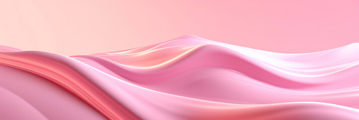 Abstract  liquid background with soft pink metal wave 
