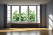 © solution - the empty room with green landscape in window interior design sharp