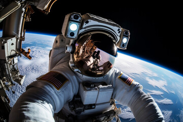 Wall Mural - astronaut in outer space. generative ai