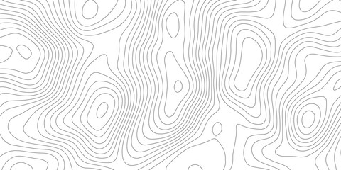 Topographic map background geographic line map with elevation assignments. Modern design with White background with topographic wavy pattern design.paper texture Imitation of a geographical map shades