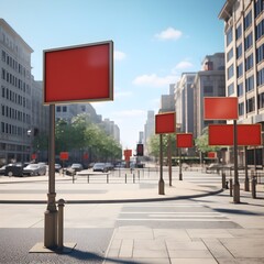 Wall Mural - Road intersections equipped with reliable and visible signposts