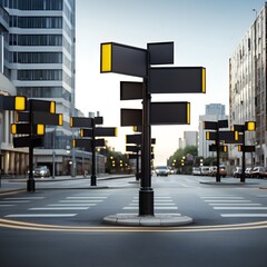 Wall Mural - Street corners marked with visible and helpful signs