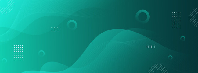 banner background. colorful, dark and light green gradations, wave effetc , eps 10