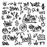 Fototapeta Fototapety dla młodzieży do pokoju - hand drawn doodle asset graffiti