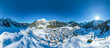 Der Wintersportort Berwang im Tiroler Außerfern im Luftbild - 360° Rundblick