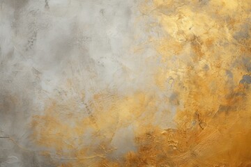 Wall Mural - Abstract golden swirls on a concrete wall, artistic and textured