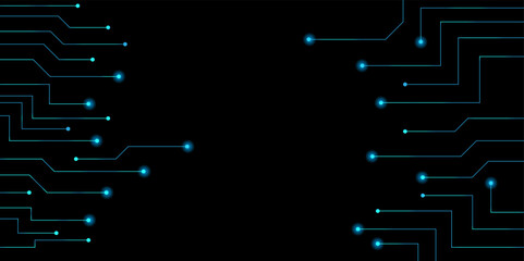 HUD rectangle circuit board futuristic background vector for technology and finance concept and education for future