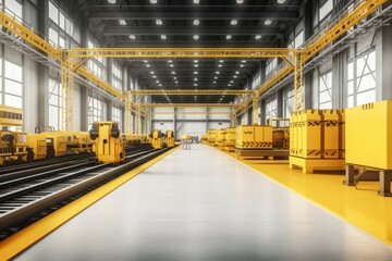 Poster - Assembly line. Generate Ai