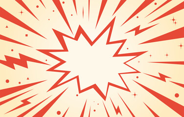 red star explosion, experience thrilling excitement with our abstract background stock illustration 