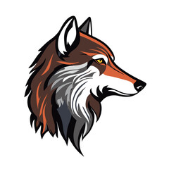 wolf head logo with good quality and good design