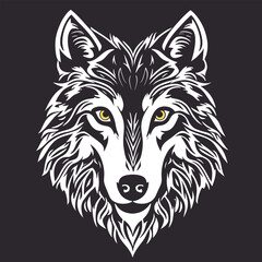  wolf head logo with good quality and good design