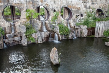 Canvas Print - Scenic view of the Pinawa Historic Dam Site in Pinawa, Manitoba, Canada